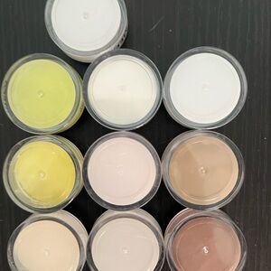 Set of Nine gel nail polish powder